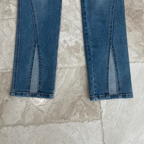 NWT Flying Monkey High Rise Split Straight Stretch Jean (Size 24) - Picture 8 of 11